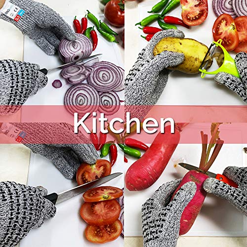 InnoBeta Corte guantes resistentes, resistente al corte de seguridad guantes de trabajo, guantes de cocina Mx2 M2
