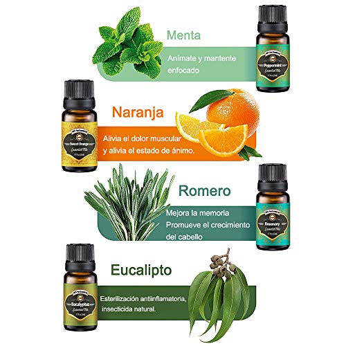 Innoo Tech Aceites Esenciales, 20x5ml Naturales 100% Orgánicos Aceites Esenciales Aromaterapia (Lavanda, Naranja Dulce, Árbol de Té, Eucalipto.etc.) para Humidificador y Difusor Aroma, Regalo Set