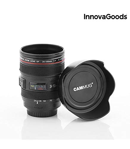 InnovaGoods Taza Multifunción, ABS, Negro, 8x8x12 cm