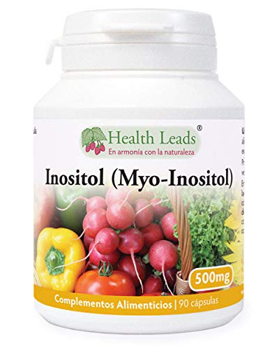 Inositol (Myo-Inositol) 90 capsulas, También llamado Vitamina B8, Alta absorción, VEGANO, Sin Estearato de magnesio o aditivos desagradables, NO OMG, Fabricado en Gales