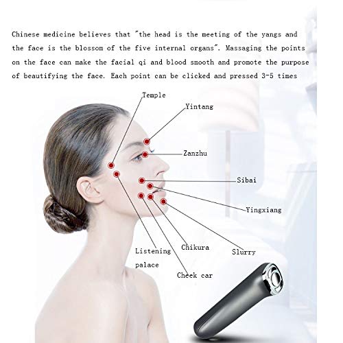 Instrumento De Belleza Facial Y Cuello,Instrumento De Belleza Facial De Radiofrecuencia,masajeador De Ojos Sónico Calentado,masajeador De Piel,Elimina Las Arrugas De Las Ojeras,Gris