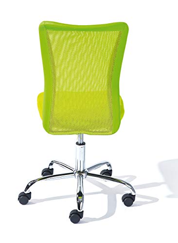 Inter Link Color A20 Silla giratoria Infantil Cubierta metálica Malla Verde 43 x 88-98 x 56 cm, Poliuretano, 43/88 / 56 cm