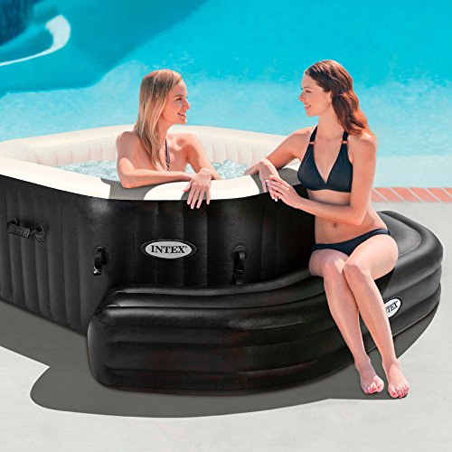 Intex 28510 - Banco hinchable PureSpa octogonal, color negro