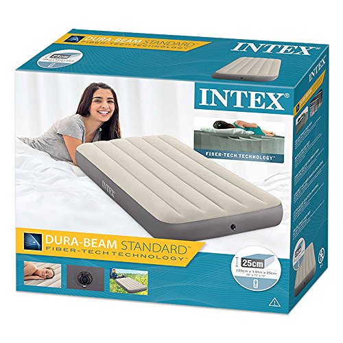 Intex 64707 - Colchon hinchable Dura-Beam Standard con Fibertech 99 x 191 x 25 cm