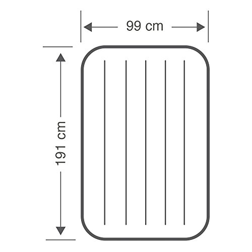 Intex 64707 - Colchon hinchable Dura-Beam Standard con Fibertech 99 x 191 x 25 cm