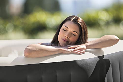 Intex PureSpa SSP-20 - Jacuzzi octogonal hinchable, 201x201x71 cm, blanco y gris