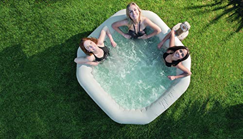 Intex PureSpa SSP-20 - Jacuzzi octogonal hinchable, 201x201x71 cm, blanco y gris