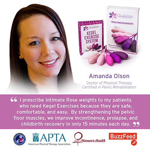 Intimate Rose - Pesas para Ejercicios Kegel de Intimate Rose - Control de la Vejiga y Ejercicios del Suelo Pélvico Silicio de próxima generación Rosa