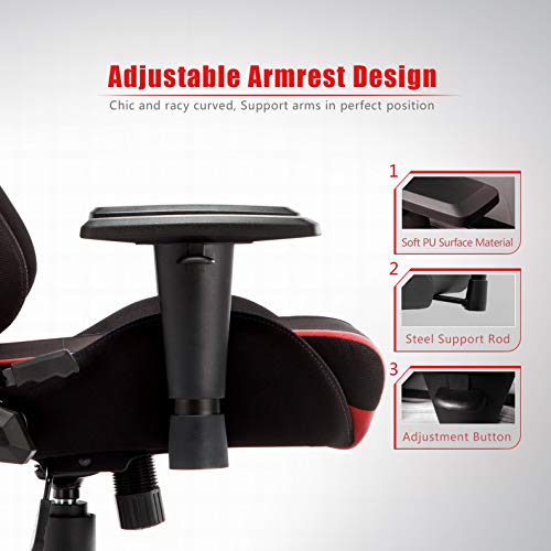 IntimaTe WM Heart Silla Gaming Tela, Oficina Silla Computadora, Ergonómica 360° Giratorio Altura Ajustable Alto Respaldo Reclinable