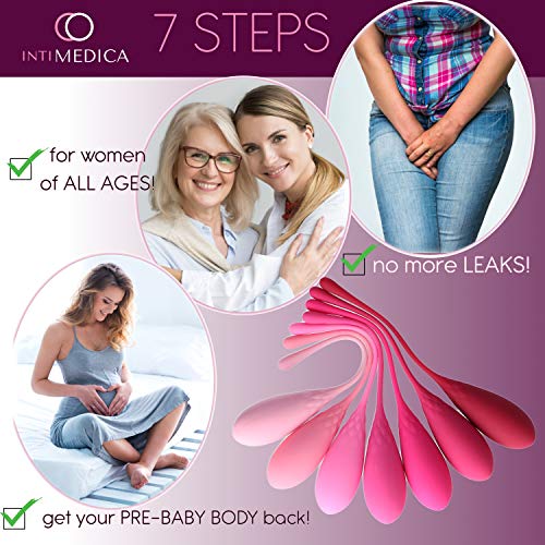 intiMEDICA 7 Bolas Chinas para Ejercicios del Suelo Pelvico Kegel & eBook | Bolas Kegel Suelo Pelvico | Ejercitador Kegel | Bolas para Mujeres