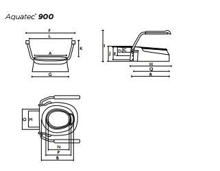 Invacare Aquatec 900 - Elevador de WC con Tapa Ajustable, 6/10/15 cm