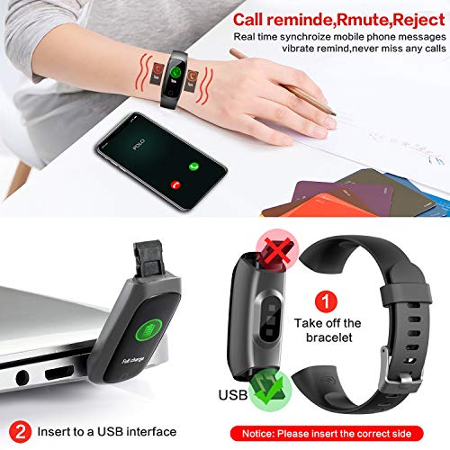 iPosible Pulsera Actividad, Reloj Inteligente Mujer Hombre con Pulsómetro Presión Arterial Pulsera Inteligente con Cronómetro Pulsera Podómetro Impermeable IP67 para Android iOS(24 Meses Garantía)