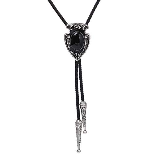 IPOTCH Collar Colgante de Hombres Western Cowboy Bolo Tie Estilo Retro Regalo de Fiesta Boda Graduación para Hombres - Negro, Estilo 2