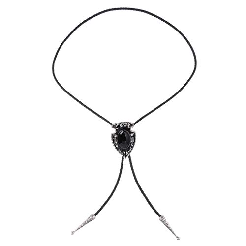 IPOTCH Collar Colgante de Hombres Western Cowboy Bolo Tie Estilo Retro Regalo de Fiesta Boda Graduación para Hombres - Negro, Estilo 2