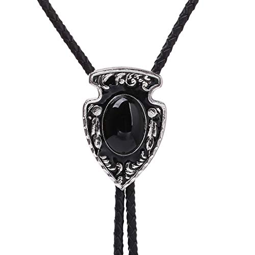 IPOTCH Collar Colgante de Hombres Western Cowboy Bolo Tie Estilo Retro Regalo de Fiesta Boda Graduación para Hombres - Negro, Estilo 2