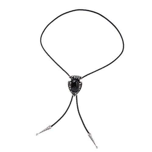 IPOTCH Collar Colgante de Hombres Western Cowboy Bolo Tie Estilo Retro Regalo de Fiesta Boda Graduación para Hombres - Negro, Estilo 2
