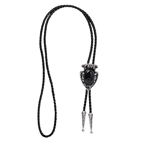IPOTCH Collar Colgante de Hombres Western Cowboy Bolo Tie Estilo Retro Regalo de Fiesta Boda Graduación para Hombres - Negro, Estilo 2