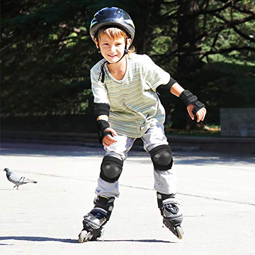 IPSXP Rodillera Patinaje, Almohadillas para Rodillas Codo Muñeca Niños Adolescente Adulto Seguridad en la Protecciones para Monopatín, Skate, Patines, Patinaje, Scooter, Bicicleta (30-45 kg)