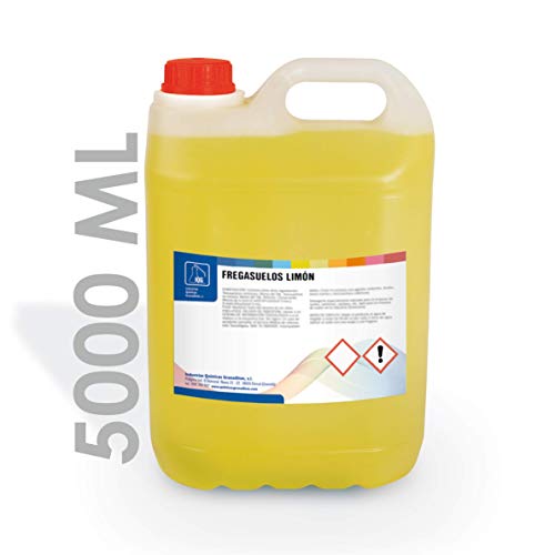 IQG Fregasuelos Concentrado 5L. Limpiador de Suelos perfumado para Todo Tipo de Suelos (terrazo, mármol, cerámica, parket, etc). (Limon)