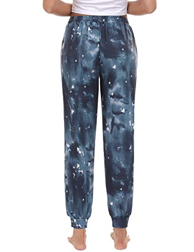 Irevial Pantalon para Mujer Verano, Pantalon Deportivo de Estampados de Largos Cintura Alta Elastica Suelto Chandal Casual Yoga Pants Tallas Grandes Pijama Pantalon