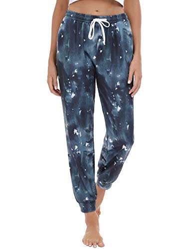 Irevial Pantalon para Mujer Verano, Pantalon Deportivo de Estampados de Largos Cintura Alta Elastica Suelto Chandal Casual Yoga Pants Tallas Grandes Pijama Pantalon