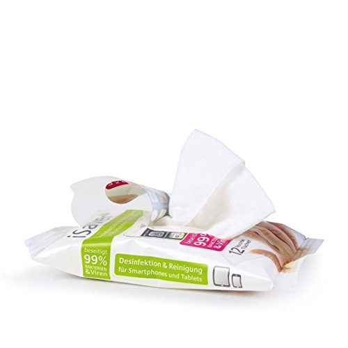 iSaver+ Toallitas desinfectantes húmedas, desinfectantes y limpieza para smartphone, tablet, teclado, monitor y ratón