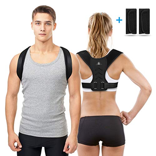 Isincer Corrector de Postura Espalda y Hombros, Espalda Soporte Chaleco Enderezador de Espalda Transpirable para Aliviar Dolor Postura Ajustable Faja Espalda Recta Soporte