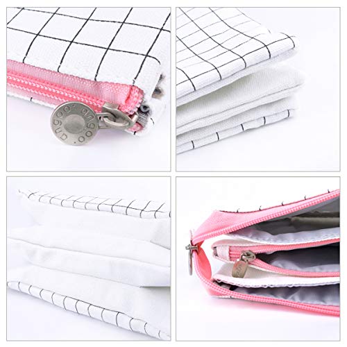 iSuperb 3 Compartimentos Estuche Escolar Tartán Bolsa Para Lapices Estudiante Plumier Lápices Bolsa Lona Pencil Case Bolsa de Cosméticos (3 bolsillos)