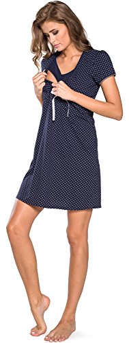 Italian Fashion IF Camisón Premamá J4J 0114 (Azul Oscuro, L)