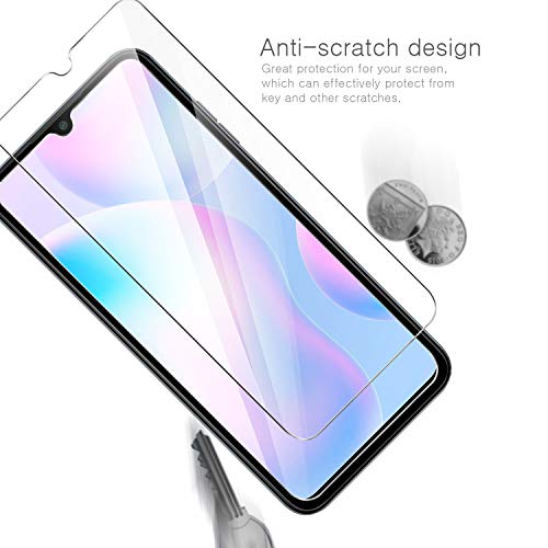 ivencase [3-Pack Protector de Pantalla para Xiaomi Redmi 9A/Redmi 9C, Cristal Templado Vidrio Templado [9H Dureza] Protector Pantalla para Redmi 9A/9C Cristal Templado (clear)