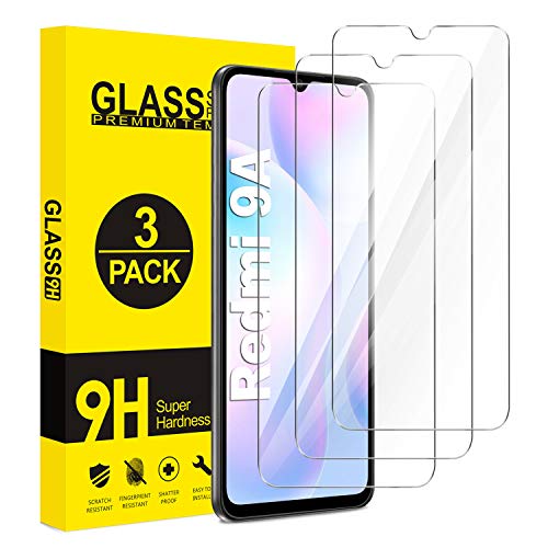 ivencase [3-Pack Protector de Pantalla para Xiaomi Redmi 9A/Redmi 9C, Cristal Templado Vidrio Templado [9H Dureza] Protector Pantalla para Redmi 9A/9C Cristal Templado (clear)