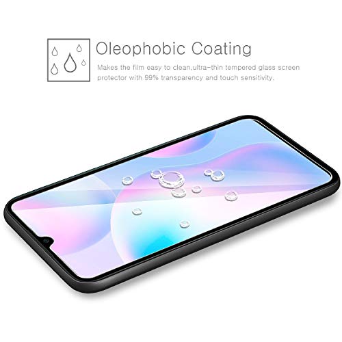 ivencase [3-Pack Protector de Pantalla para Xiaomi Redmi 9A/Redmi 9C, Cristal Templado Vidrio Templado [9H Dureza] Protector Pantalla para Redmi 9A/9C Cristal Templado (clear)