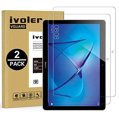 ivoler [2 Unidades] Protector de Pantalla para Huawei Mediapad T3 10, Cristal Vidrio Templado Premium