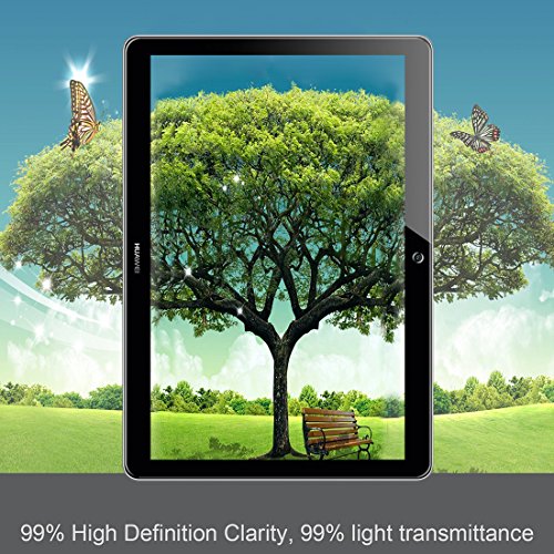 ivoler Protector de Pantalla para Huawei Mediapad T3 10.0, Cristal Vidrio Templado Premium [9H Dureza] [Alta Definicion 0.3mm] [2.5D Round Edge]