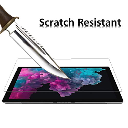 ivoler Protector de Pantalla para Microsoft Surface Pro 7 2019 / Microsoft Surface Pro 6 2018 / Microsoft Surface Pro 2017 / Microsoft Surface Pro 4, Cristal Vidrio Templado Premium