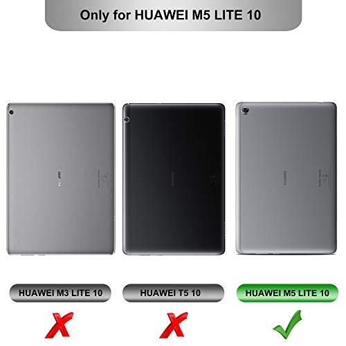 IVSO Funda Carcasa para Huawei MediaPad M5 Lite 10, Slim PU Protectora Carcasa Cover para Huawei MediaPad M5 Lite 10.1 Pulgadas, Blue