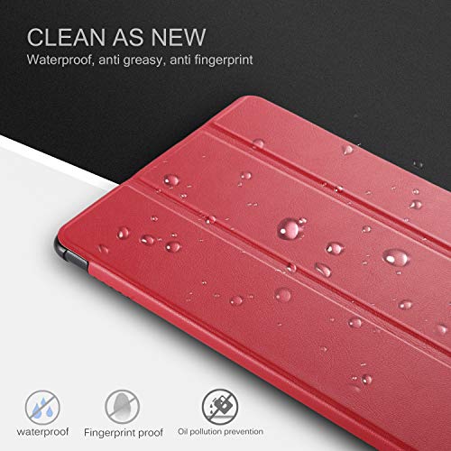 IVSO Funda Carcasa para Huawei MediaPad T5 10, Slim PU Protectora Carcasa Cover para Huawei MediaPad T5 10 10.1 Pulgadas 2018, Rojo