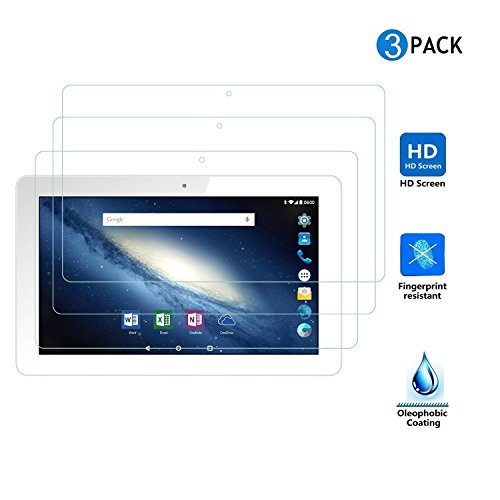 IVSO HD Clear Película Protector de Pantalla para Tiptiper 10.1/BEISTA 10 Pulgadas/Kivors 10.1/Excelvan F888/Excelvan M10K6/LNMBBS 3G 10.1/QIMAOO 10.1/YOTOPT 10.1/Simbans TangoTab 10 Pulgadas, 3 Packs