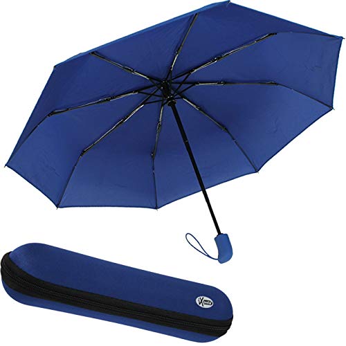 iX-brella First Class - Paraguas con estuche (resistente a tormentas), azul (Azul) - .