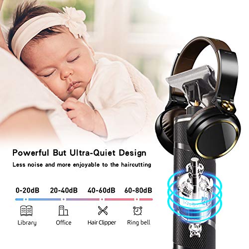 J TOHLO Electric Hair Clippers, Cortapelos Máquina Cortar Pelo, Cortador de Pelo en T-Blade para Hombres, Recortador de Pelo Inalámbrico Recargable por USB, con Cuchillas Afiladas Duraderas (black)