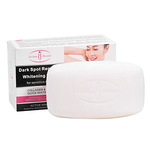 Jabón Blanqueador - Delaman Skin Lightening Bleaching Soap Hidratante Antienvejecimiento íntimo Jabón para el Acné, Axilas, Cuidado del Cuerpo, Rodilla, Bikini