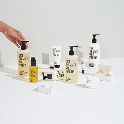 Jabón de manos vegano en dispensador rellenable, cosmética natural con aroma de pepinos y limón fresco