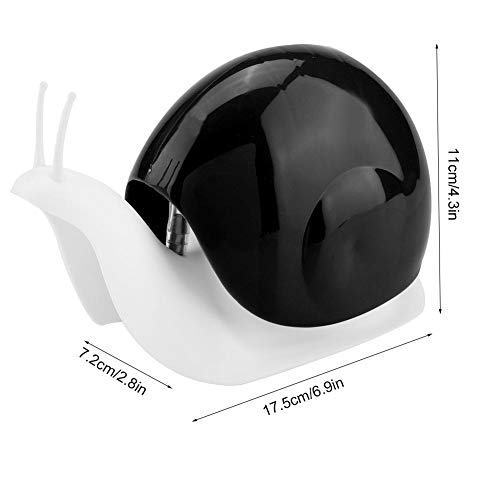 Jabón Dispensador de Líquidos En Forma de Caracol Estilo de Prensa Dispensadores de Loción para Mostrador Bomba Botella Hogar Cocina Accesorios de Baño (120 ML)(Black)