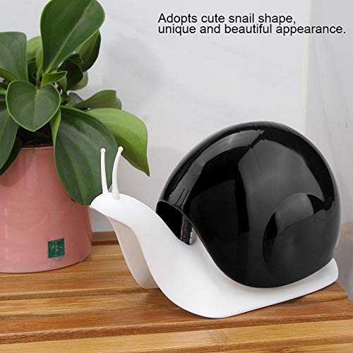 Jabón Dispensador de Líquidos En Forma de Caracol Estilo de Prensa Dispensadores de Loción para Mostrador Bomba Botella Hogar Cocina Accesorios de Baño (120 ML)(Black)