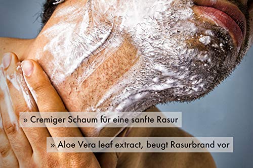 Jabón IL PEBIRE® 4 en 1 I Jabón refrescante natural con jengibre y aloe vera contra la piel seca y efecto anti espinillas I Jabón de afeitar orgánico, vegano y sin plástico