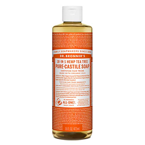 Jabón líquido orgánico de árbol de té de Castilla, de Dr. Bronner, 473 ml, multicolor (781)
