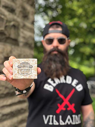 Jabón para barba Bart Spencer de Wildwuchs para el cuidado de la barba, pastilla de jabón para hombres 100% natural y vegana, cosmética natural (1 x 90 g)