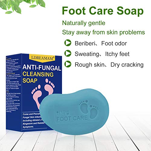 jabón para pies, desodorante antimicótico, cuidado de pies, adecuado para todo tipo de piel, utilizado para deportes, antitranspirantes, hongos, tratamiento para aliviar el picor de pies