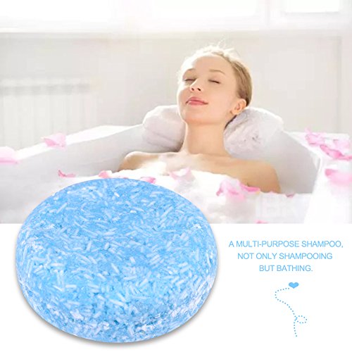 Jabones Naturales, Champú Orgánico Procesado en Frío del Champú de la Canela del Pelo Hecho a Mano 100% Pure Hair Shampoo(Azul)