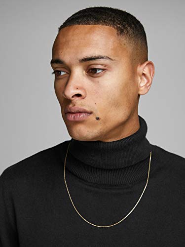 Jack & Jones Jjeemil Knit Roll Neck Noos Camiseta Cuello Alto, Negro (Black Black), XX-Large para Hombre